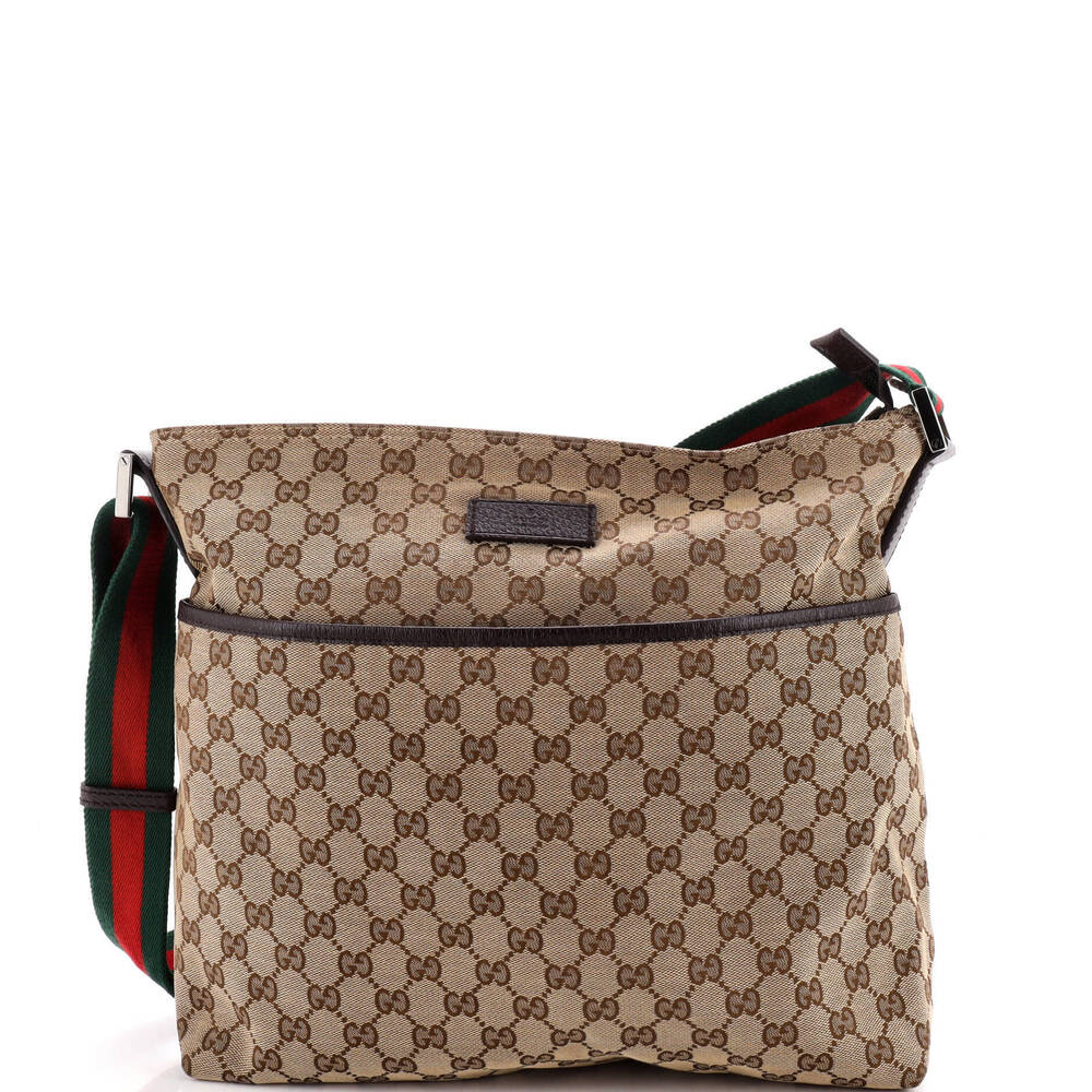 Gucci Medium Front Pocket Web Messenger